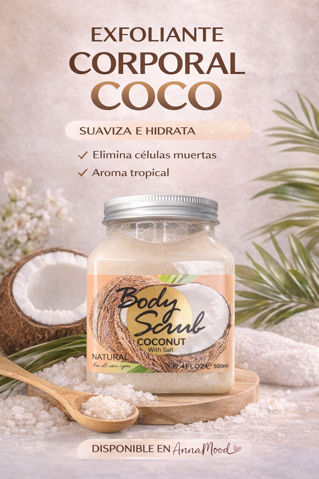 Exfoliante Corporal Coco 🥥-con Sal 500ml